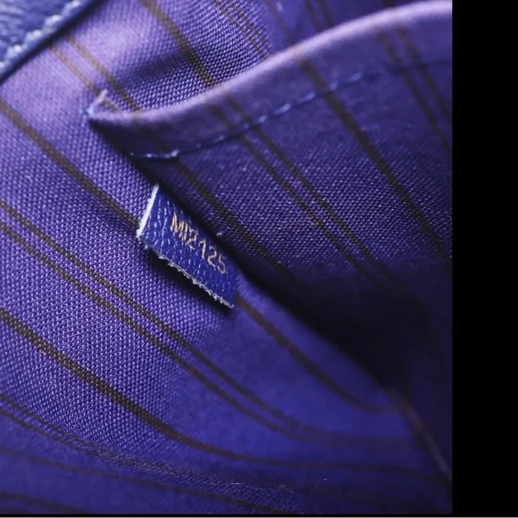 Louis Vuitton Navy Embossed Satchel, Authentic. - Picture 4 of 4